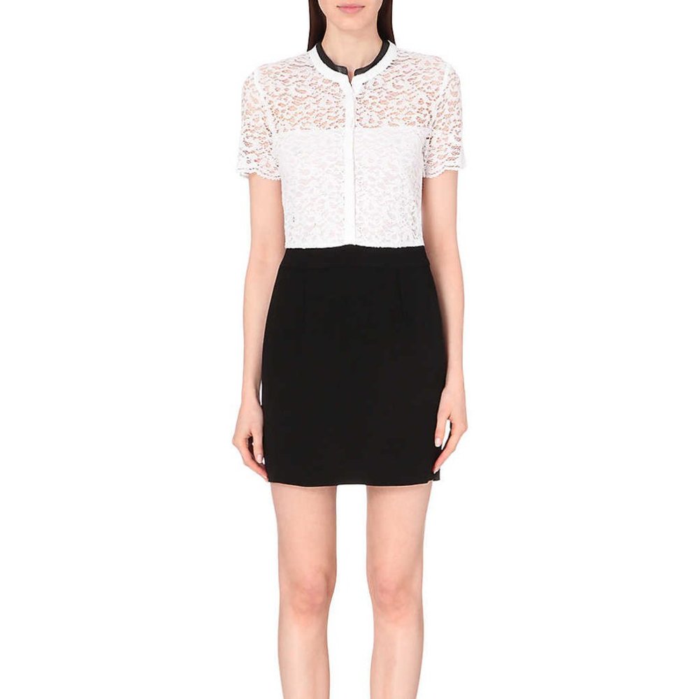 THE KOOPLES Lace contrast dress